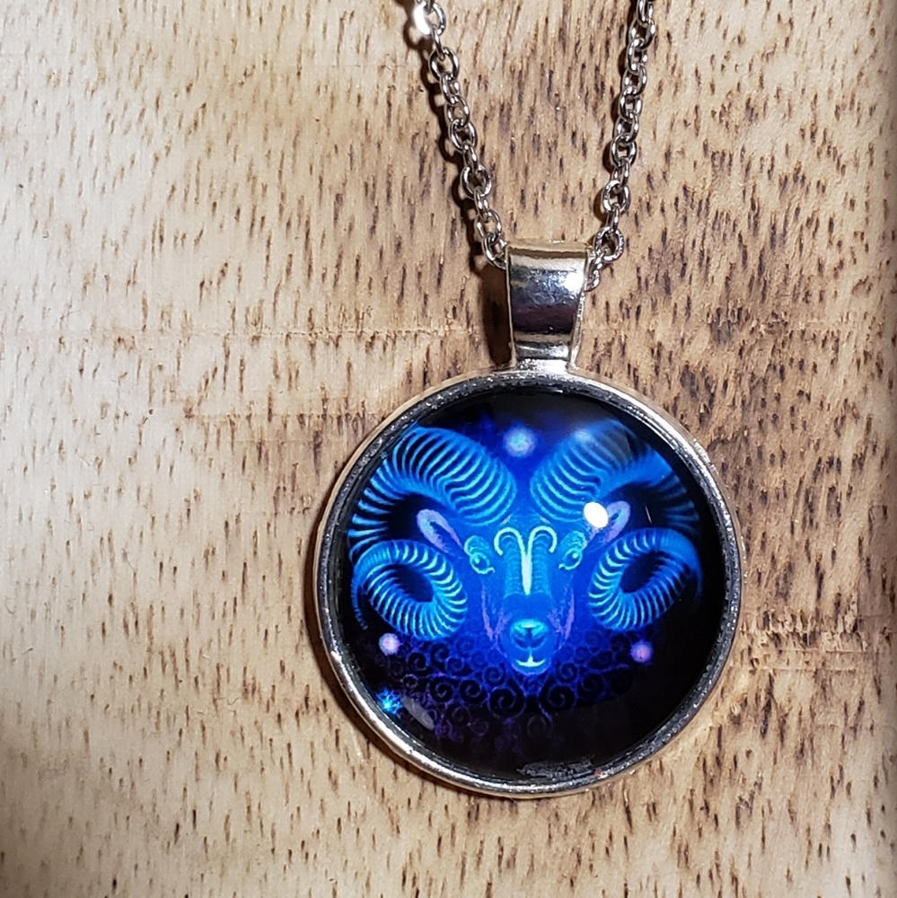 Unique Aries Zodiac Pendant Necklace
